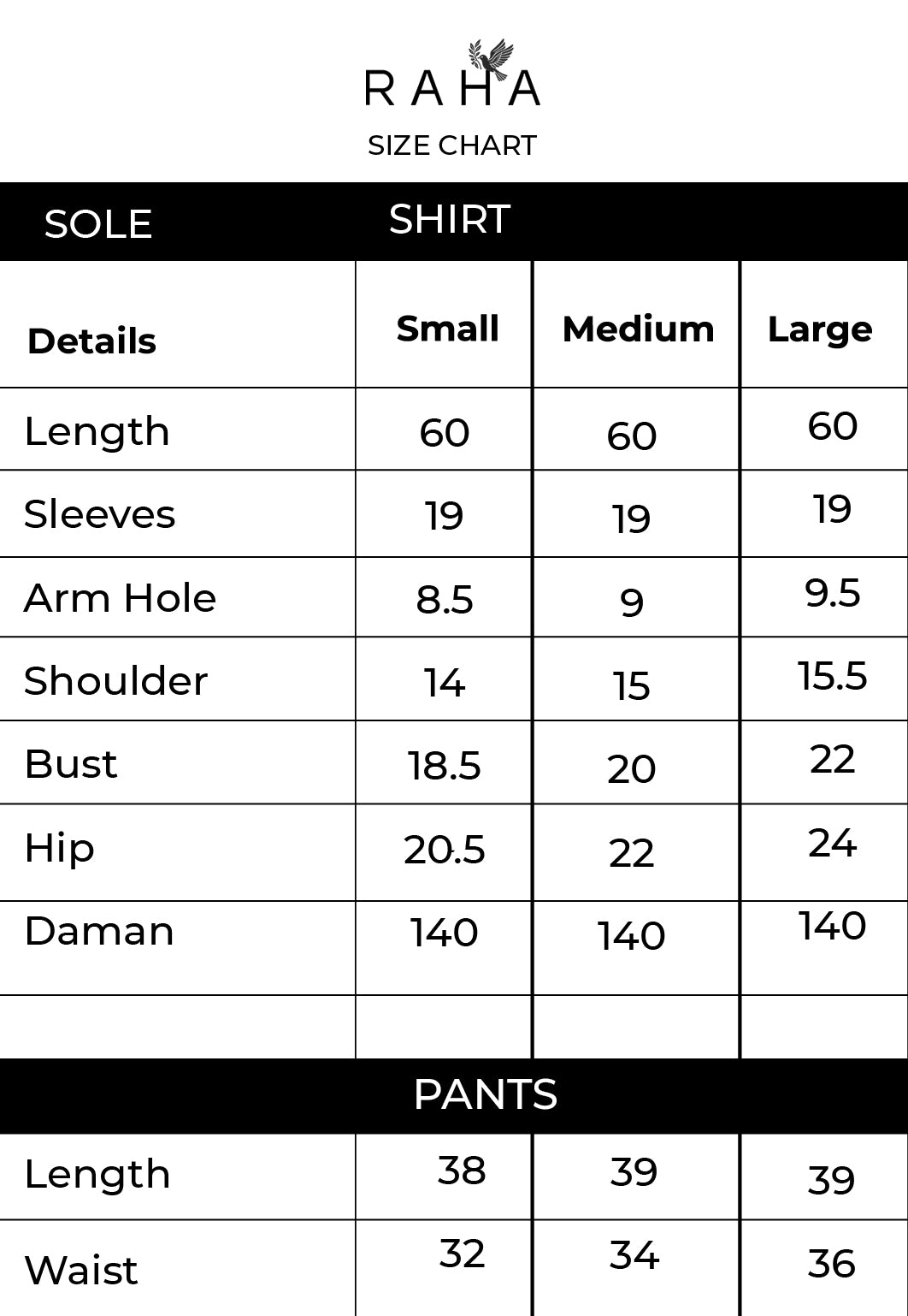 Size guide